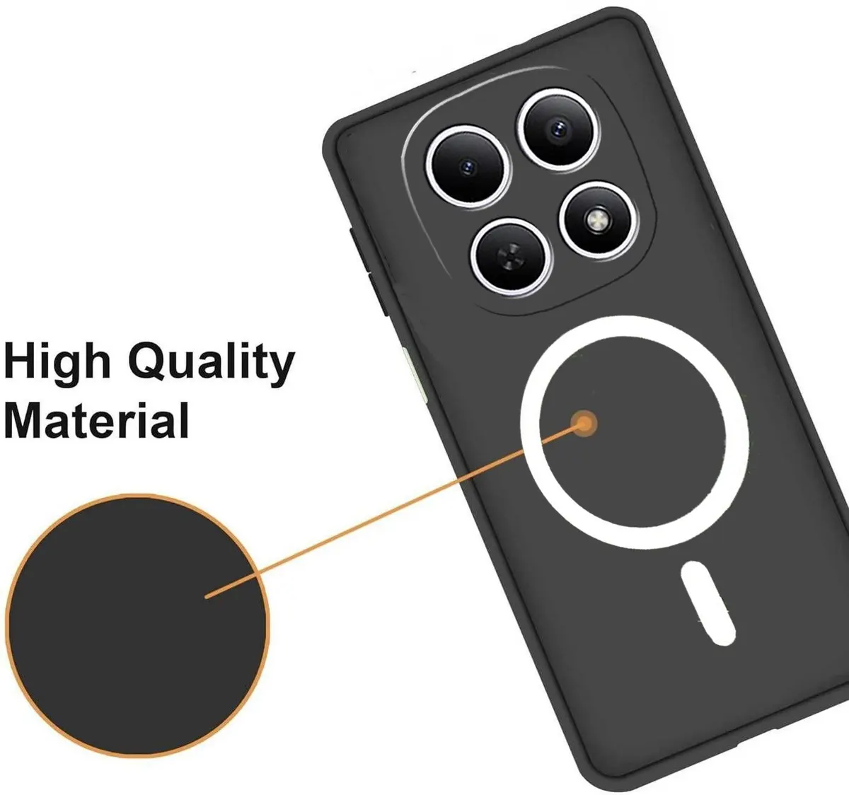 Xolia Back Cover for Redmi Note 15 5G (Black, Dual Protection, Silicon, Pack of: 1) — image 4 of 5