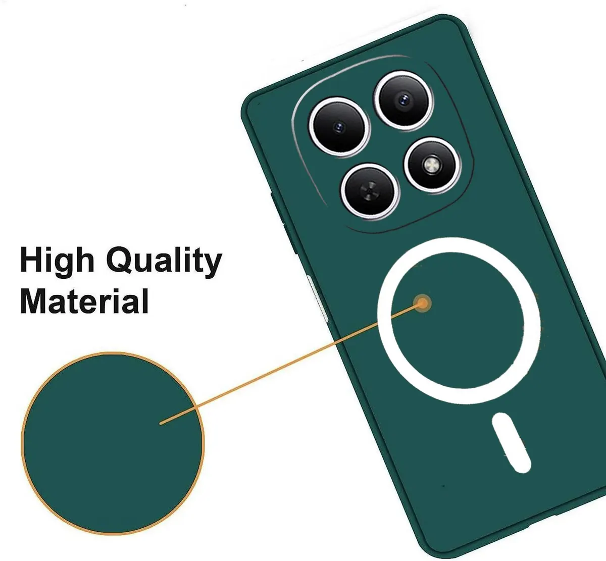 Xolia Back Cover for Redmi Note 15 5G (Green, Dual Protection, Silicon, Pack of: 1) — image 4 of 5