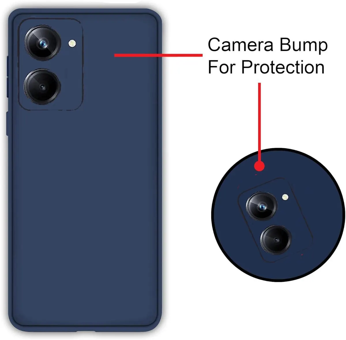 Micvir Back Cover for Realme 10 Pro 5G (Blue, Dual Protection, Silicon, Pack of: 1) — image 3 of 5