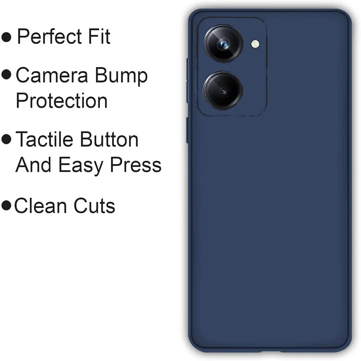 Micvir Back Cover for Realme 10 Pro 5G (Blue, Dual Protection, Silicon, Pack of: 1) — image 4 of 5