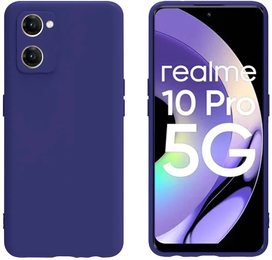 Micvir Back Cover for Realme 10 (Blue, Dual Protection, Silicon, Pack of: 1) — image 2 of 5