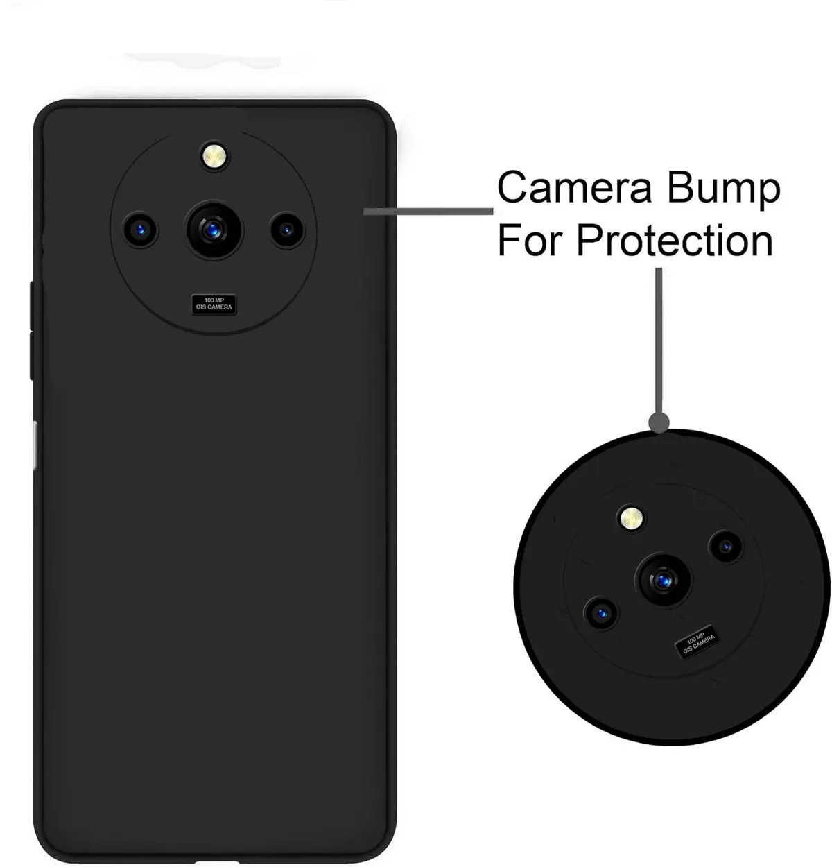 Micvir Back Cover for Realme 11 Pro Plus 5G (Black, Dual Protection, Silicon, Pack of: 1) — image 3 of 5