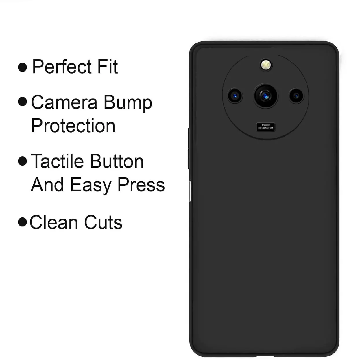 Micvir Back Cover for Realme 11 Pro Plus 5G (Black, Dual Protection, Silicon, Pack of: 1) — image 4 of 5