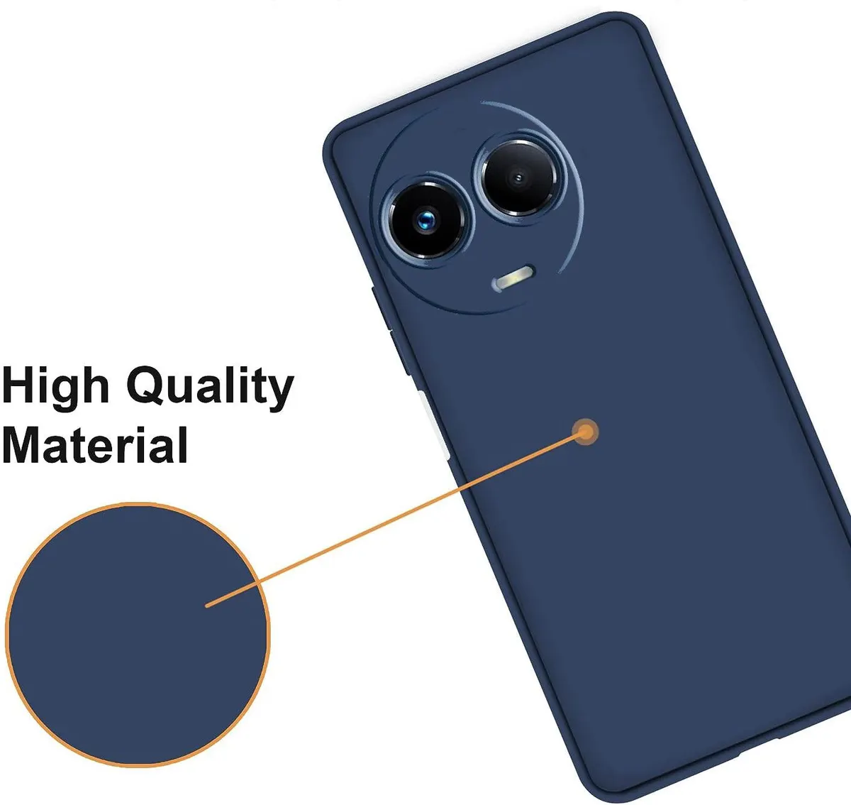 Micvir Back Cover for Realme 11X 5G (Blue, Dual Protection, Silicon, Pack of: 1) — image 2 of 5