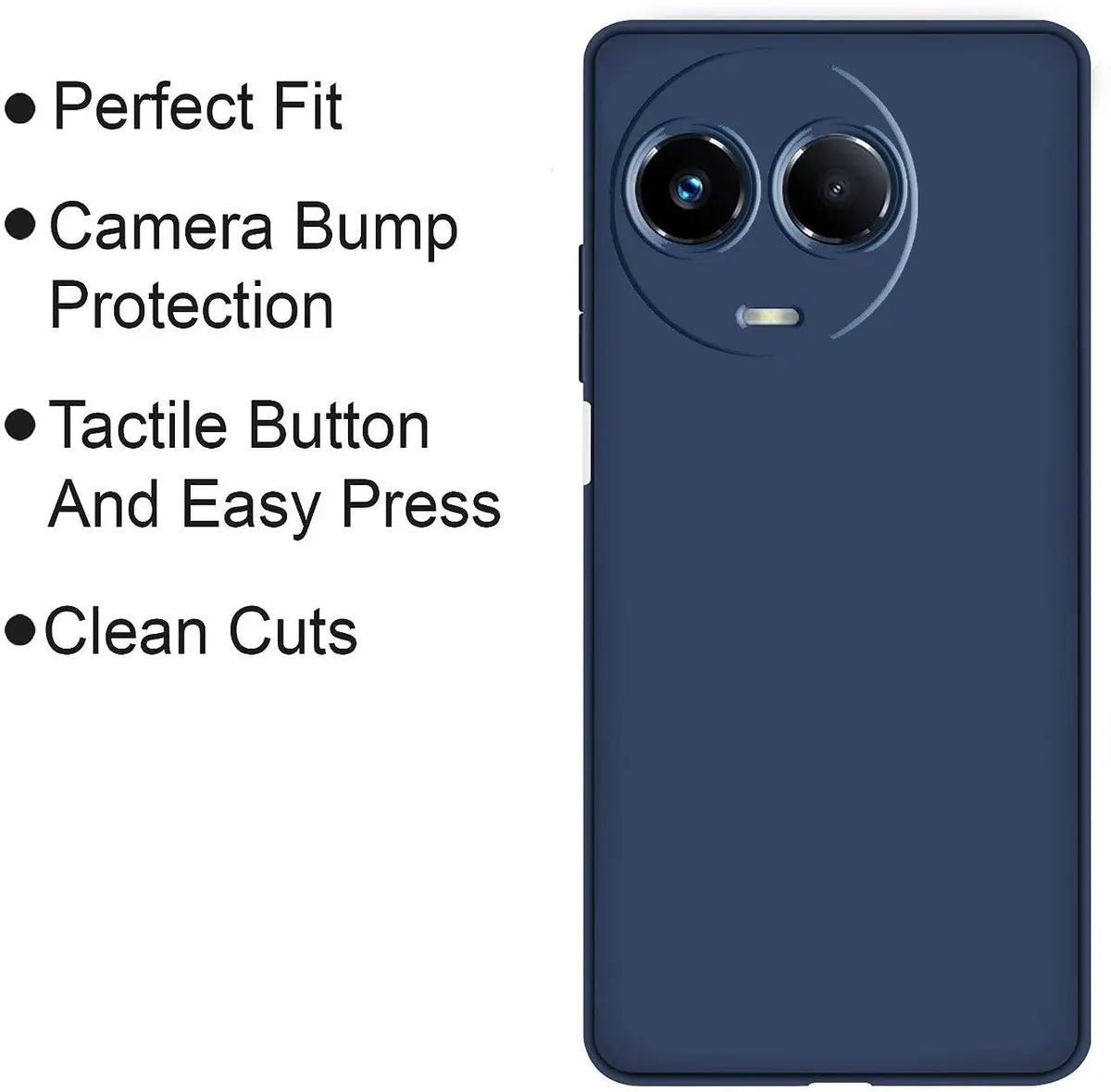 Micvir Back Cover for Realme 11X 5G (Blue, Dual Protection, Silicon, Pack of: 1) — image 4 of 5