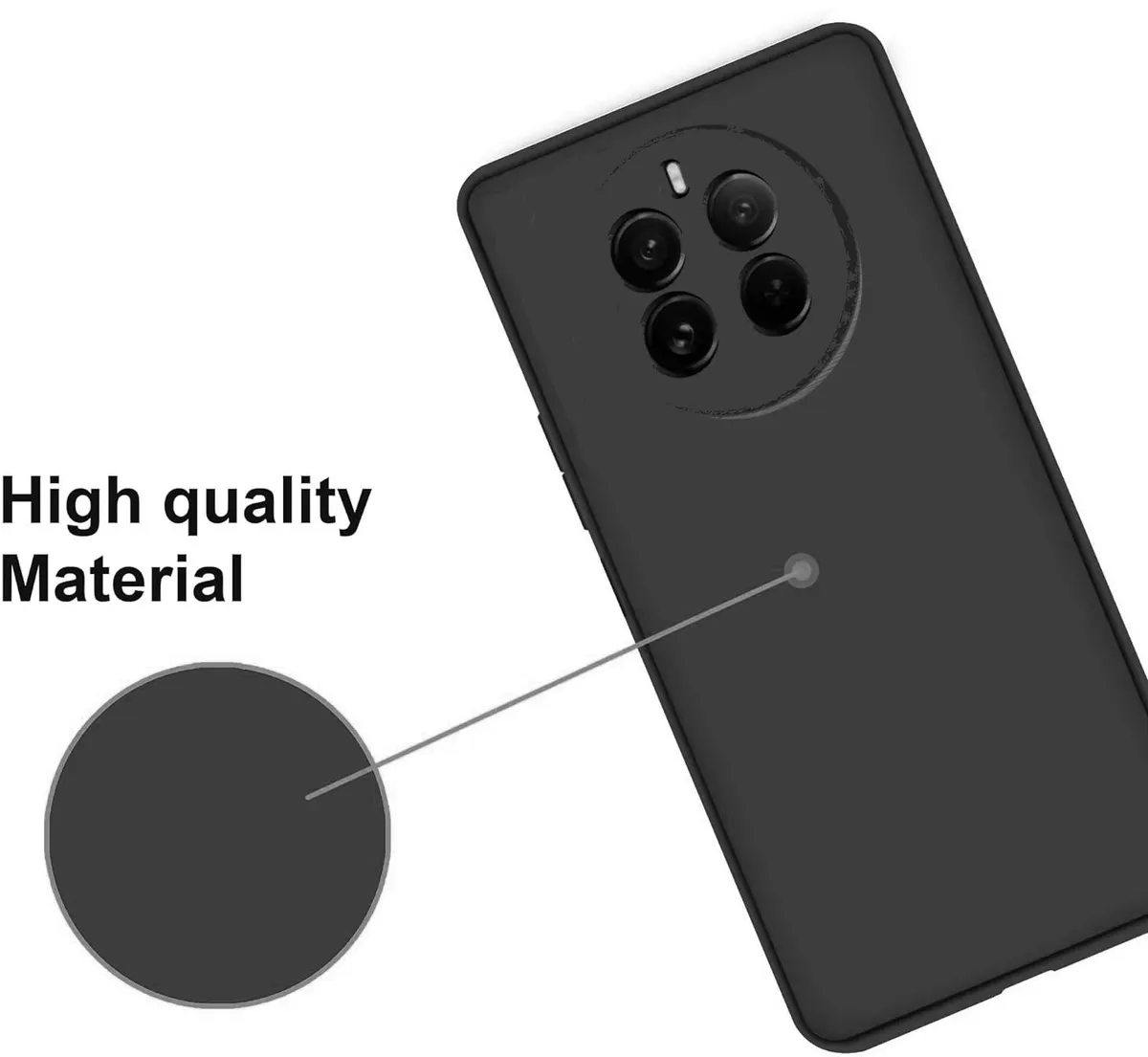 Micvir Back Cover for Realme 12 Pro 5G (Black, Dual Protection, Silicon, Pack of: 1) — image 3 of 5