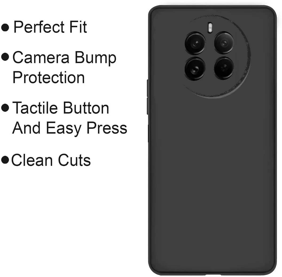 Micvir Back Cover for Realme 12 Pro 5G (Black, Dual Protection, Silicon, Pack of: 1) — image 4 of 5