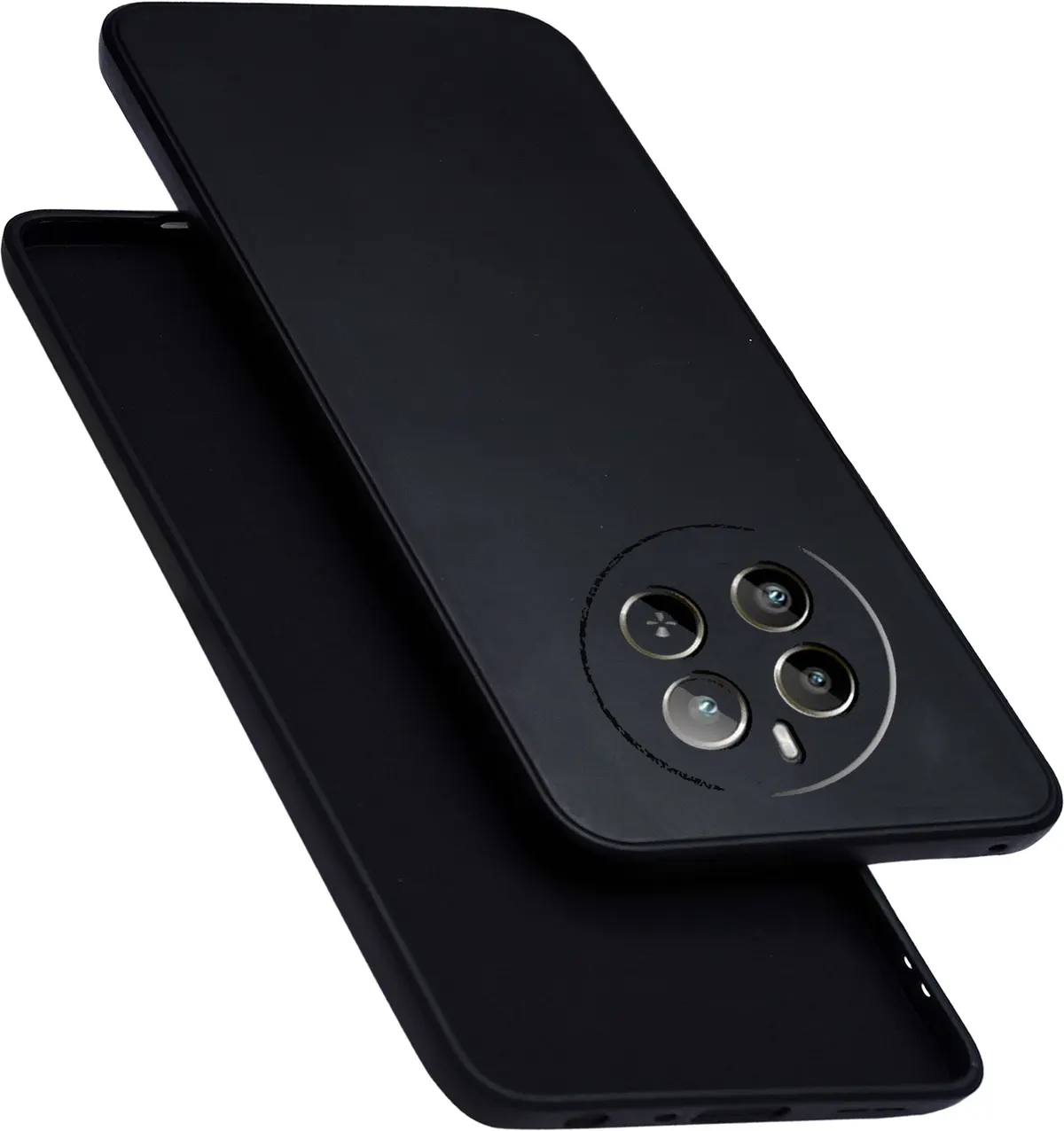 Micvir Back Cover for Realme 12 Pro Plus 5G (Black, Dual Protection, Silicon, Pack of: 1)