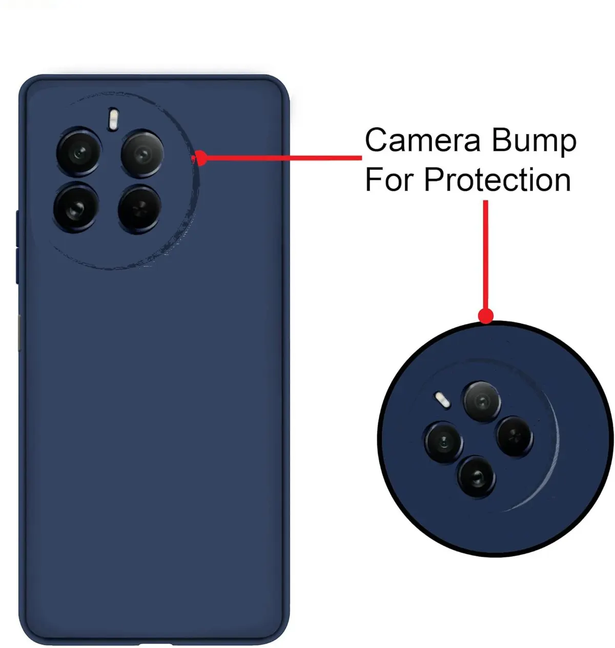 Micvir Back Cover for Realme 12 Pro Plus 5G (Blue, Dual Protection, Silicon, Pack of: 1) — image 2 of 5
