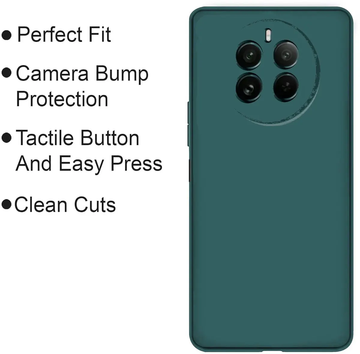Micvir Back Cover for Realme 12 Pro Plus 5G (Green, Dual Protection, Silicon, Pack of: 1) — image 4 of 5