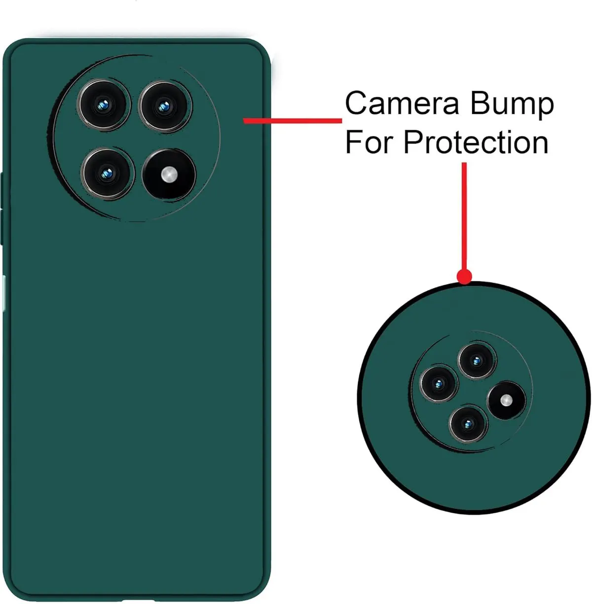 Micvir Back Cover for Realme 13 Pro 5G (Green, Dual Protection, Silicon, Pack of: 1) — image 2 of 5