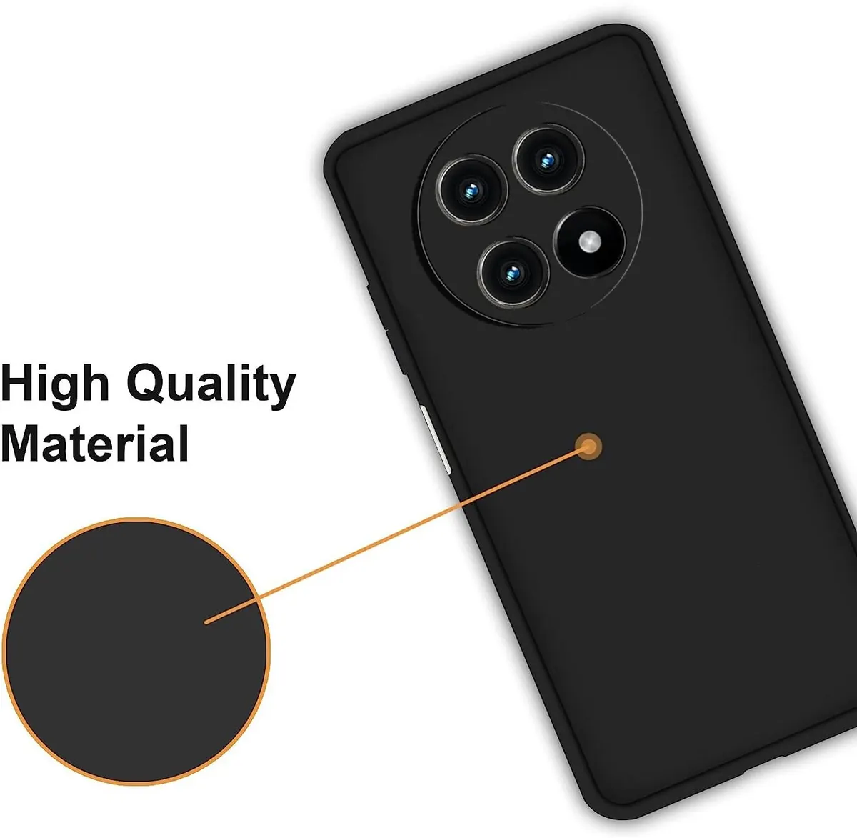 Micvir Back Cover for Realme 13 Pro Plus 5G (Black, Dual Protection, Silicon, Pack of: 1) — image 3 of 5