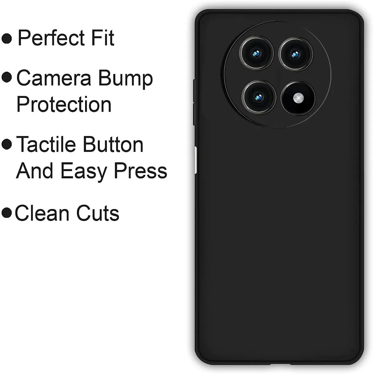 Micvir Back Cover for Realme 13 Pro Plus 5G (Black, Dual Protection, Silicon, Pack of: 1) — image 4 of 5