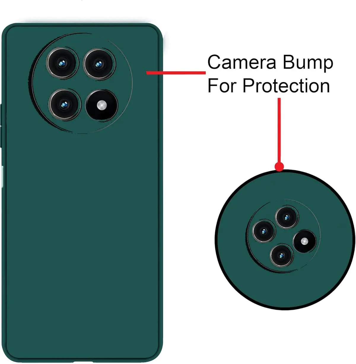 Micvir Back Cover for Realme 13 Pro Plus 5G (Green, Dual Protection, Silicon, Pack of: 1) — image 2 of 5