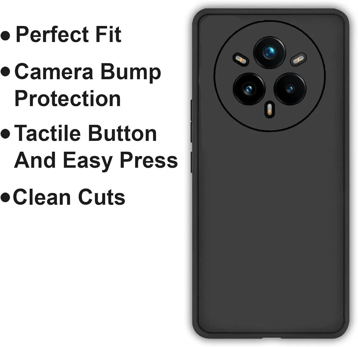 Micvir Back Cover for realme 14 Pro 5G (Black, Dual Protection, Silicon, Pack of: 1) — image 4 of 5