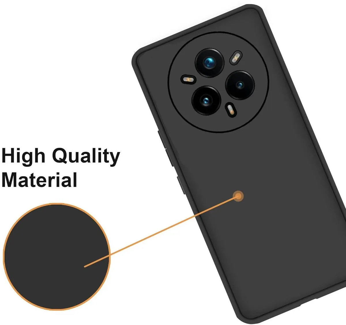 Micvir Back Cover for Realme 14 Pro+ Plus 5G (Black, Dual Protection, Silicon, Pack of: 1) — image 2 of 5