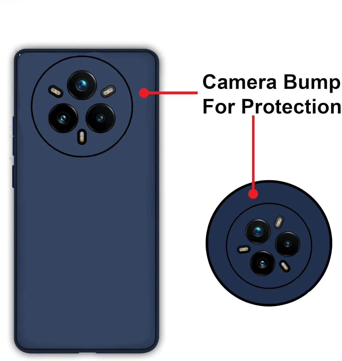 Micvir Back Cover for Realme 14 Pro+ Plus 5G (Blue, Dual Protection, Silicon, Pack of: 1) — image 2 of 4