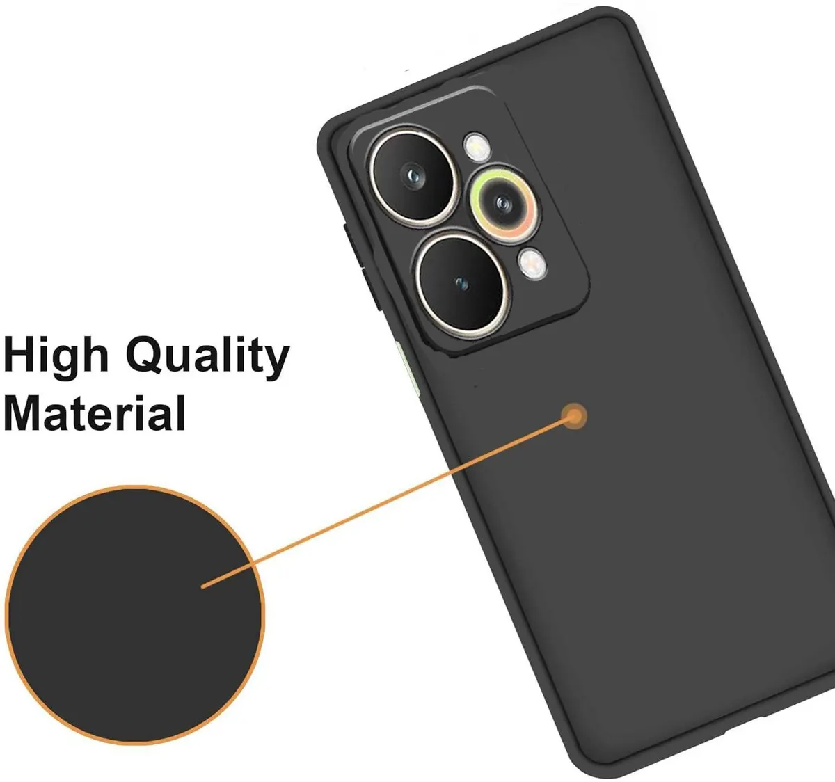 Micvir Back Cover for Realme 15 Pro 5G (Black, Dual Protection, Silicon, Pack of: 1) — image 2 of 5