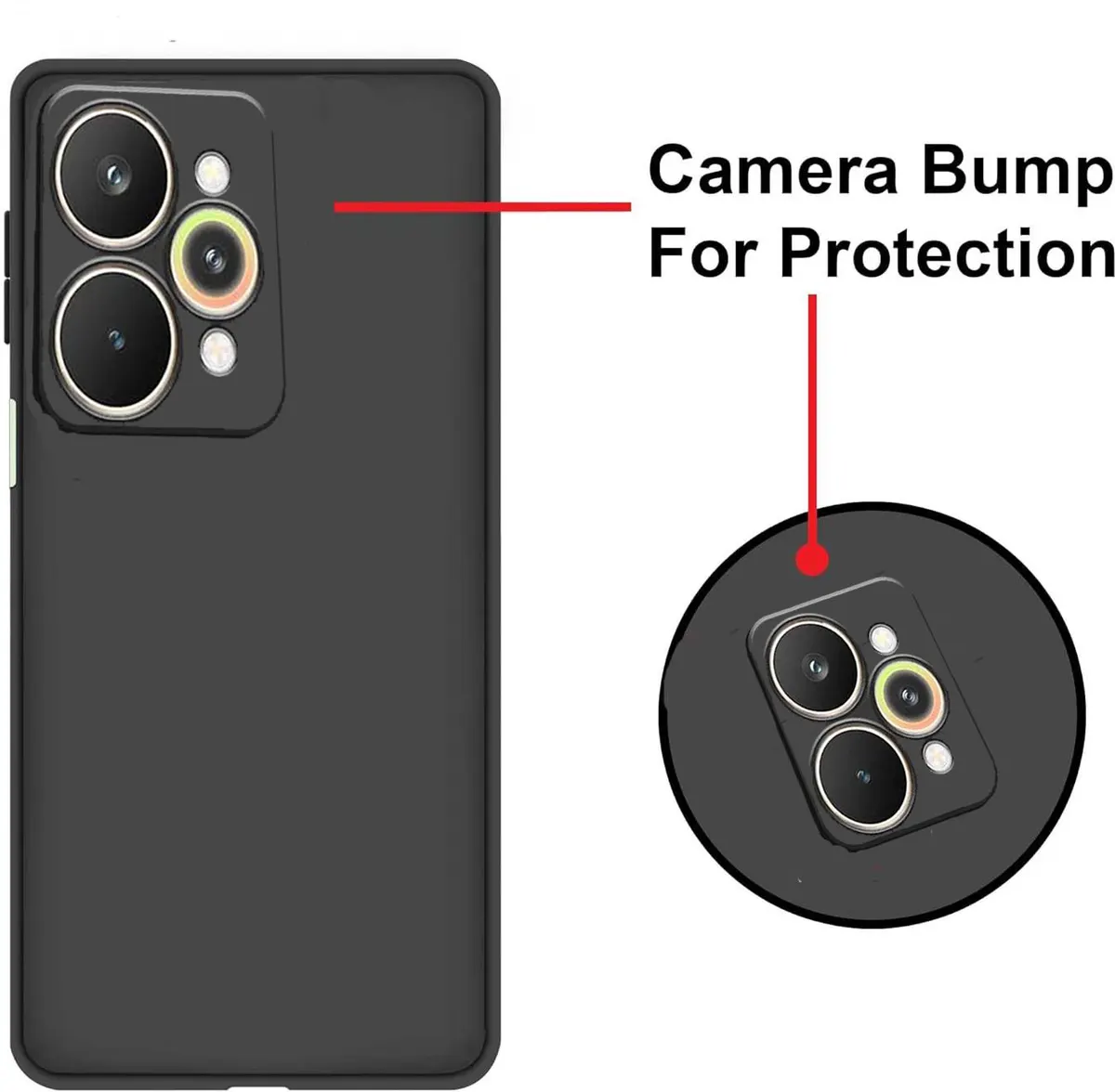 Micvir Back Cover for Realme 15 Pro 5G (Black, Dual Protection, Silicon, Pack of: 1) — image 3 of 5