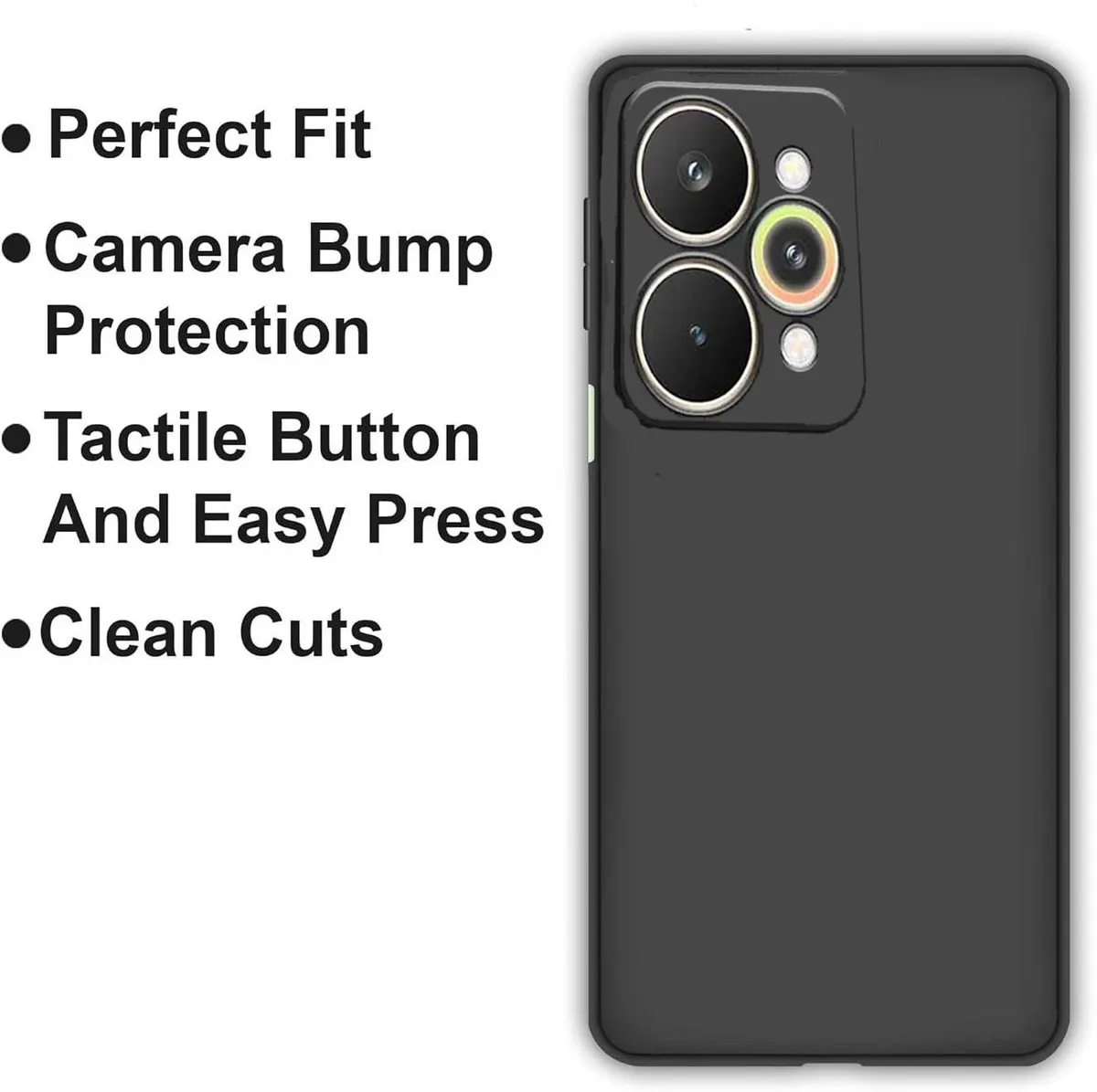 Micvir Back Cover for Realme 15 Pro 5G (Black, Dual Protection, Silicon, Pack of: 1) — image 4 of 5