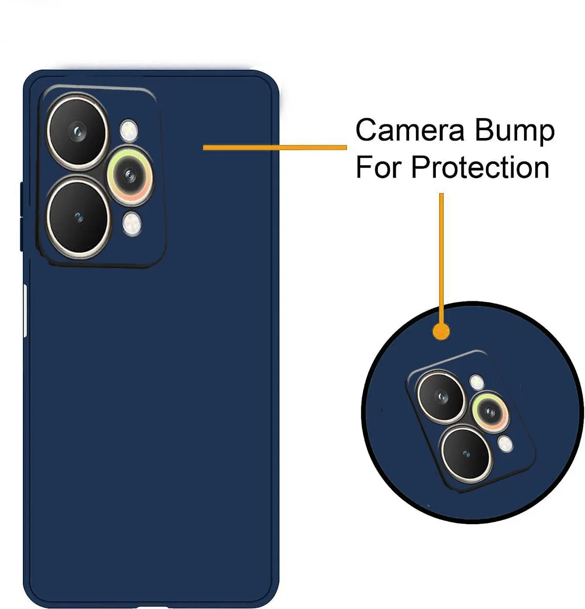 Micvir Back Cover for Realme 15 Pro 5G (Blue, Dual Protection, Silicon, Pack of: 1) — image 3 of 5