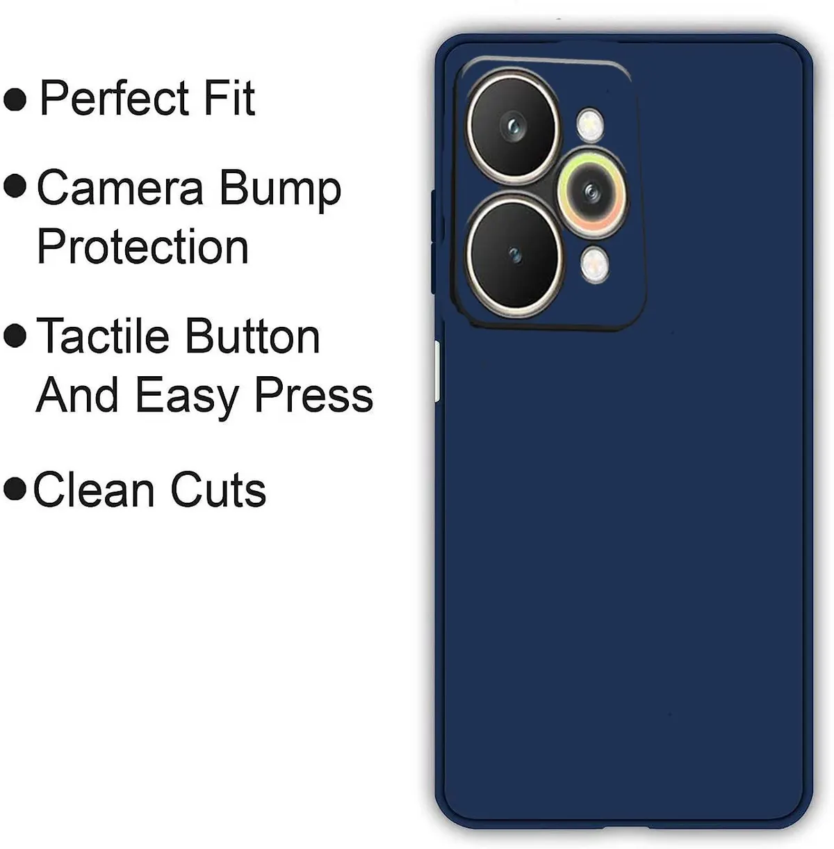 Micvir Back Cover for Realme 15 Pro 5G (Blue, Dual Protection, Silicon, Pack of: 1) — image 4 of 5