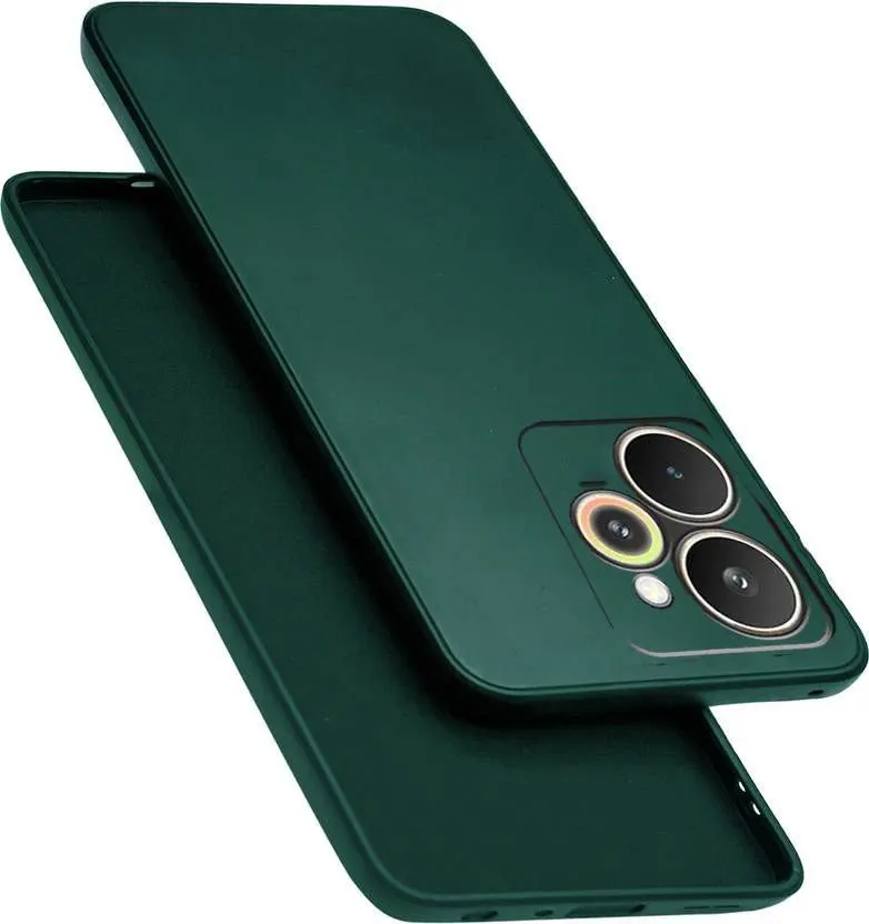 Micvir Back Cover for Realme 15T (Green, Dual Protection, Silicon, Pack of: 1)