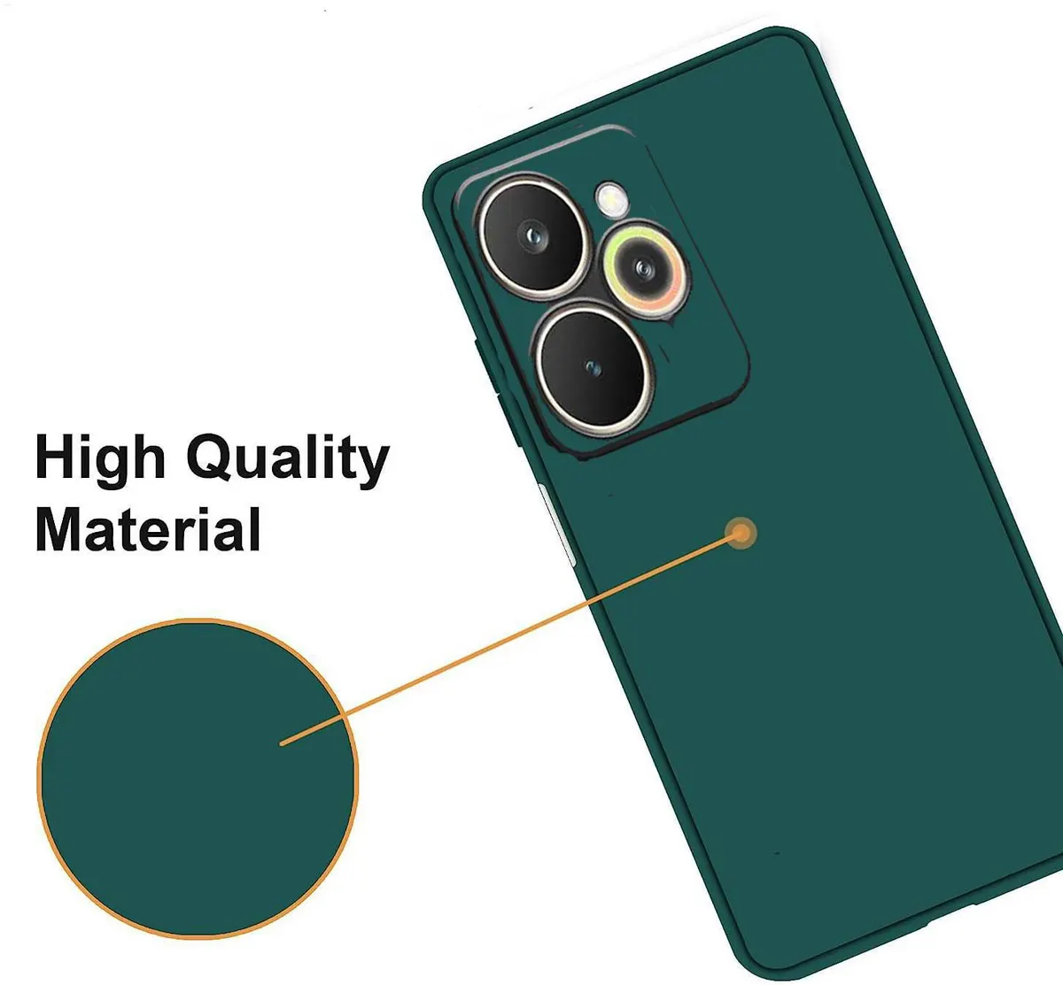 Micvir Back Cover for Realme 15T (Green, Dual Protection, Silicon, Pack of: 1) — image 2 of 5