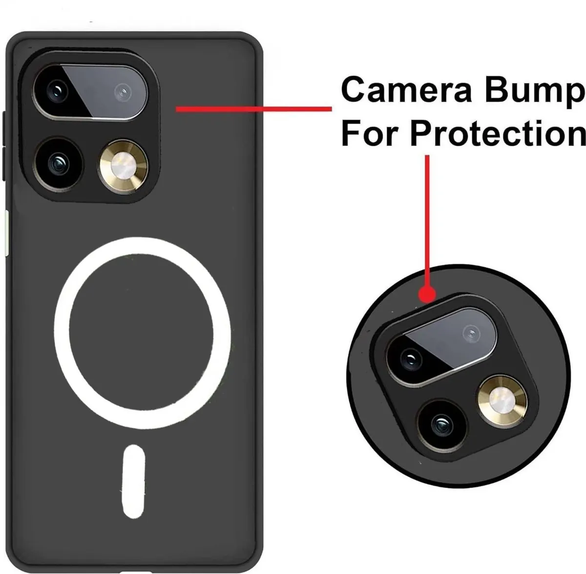 Xolia Back Cover for Realme 16 Pro 5G (Black, Dual Protection, Silicon, Pack of: 1) — image 3 of 5