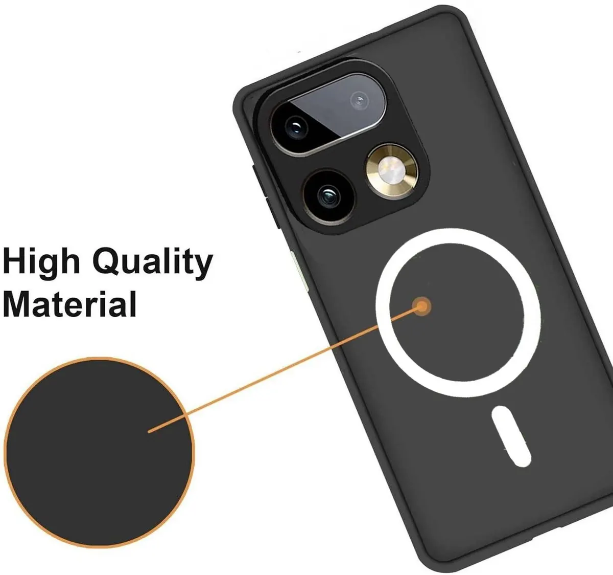 Xolia Back Cover for Realme 16 Pro 5G (Black, Dual Protection, Silicon, Pack of: 1) — image 4 of 5
