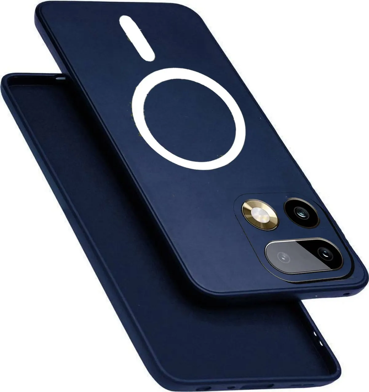 Xolia Back Cover for Realme 16 Pro 5G (Blue, Dual Protection, Silicon, Pack of: 1)