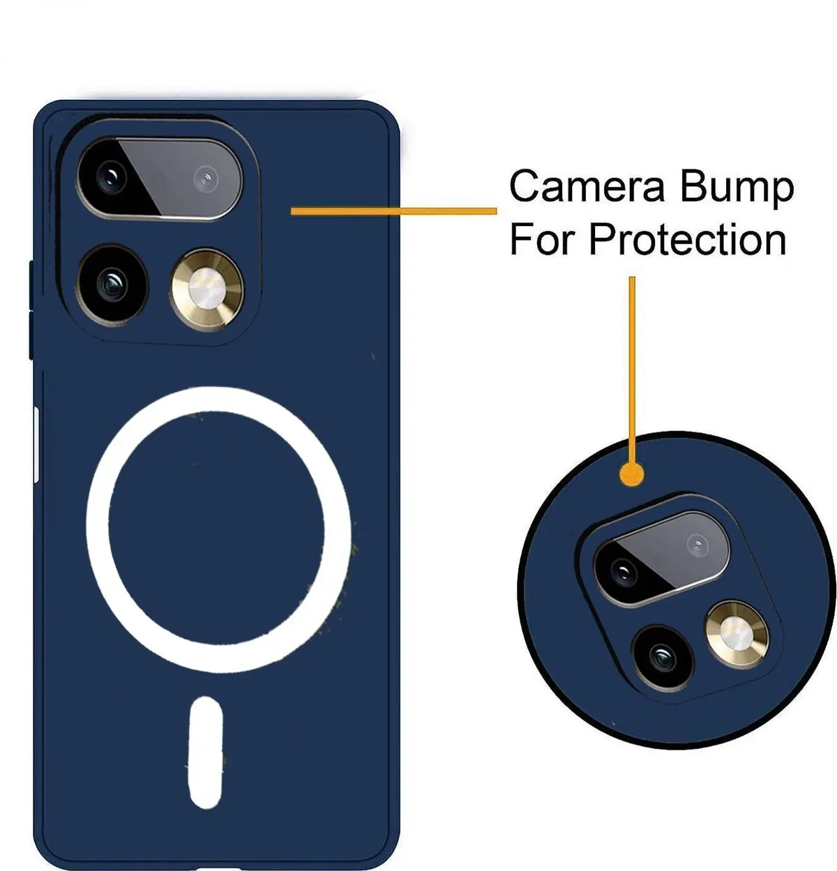 Xolia Back Cover for Realme 16 Pro 5G (Blue, Dual Protection, Silicon, Pack of: 1) — image 3 of 5