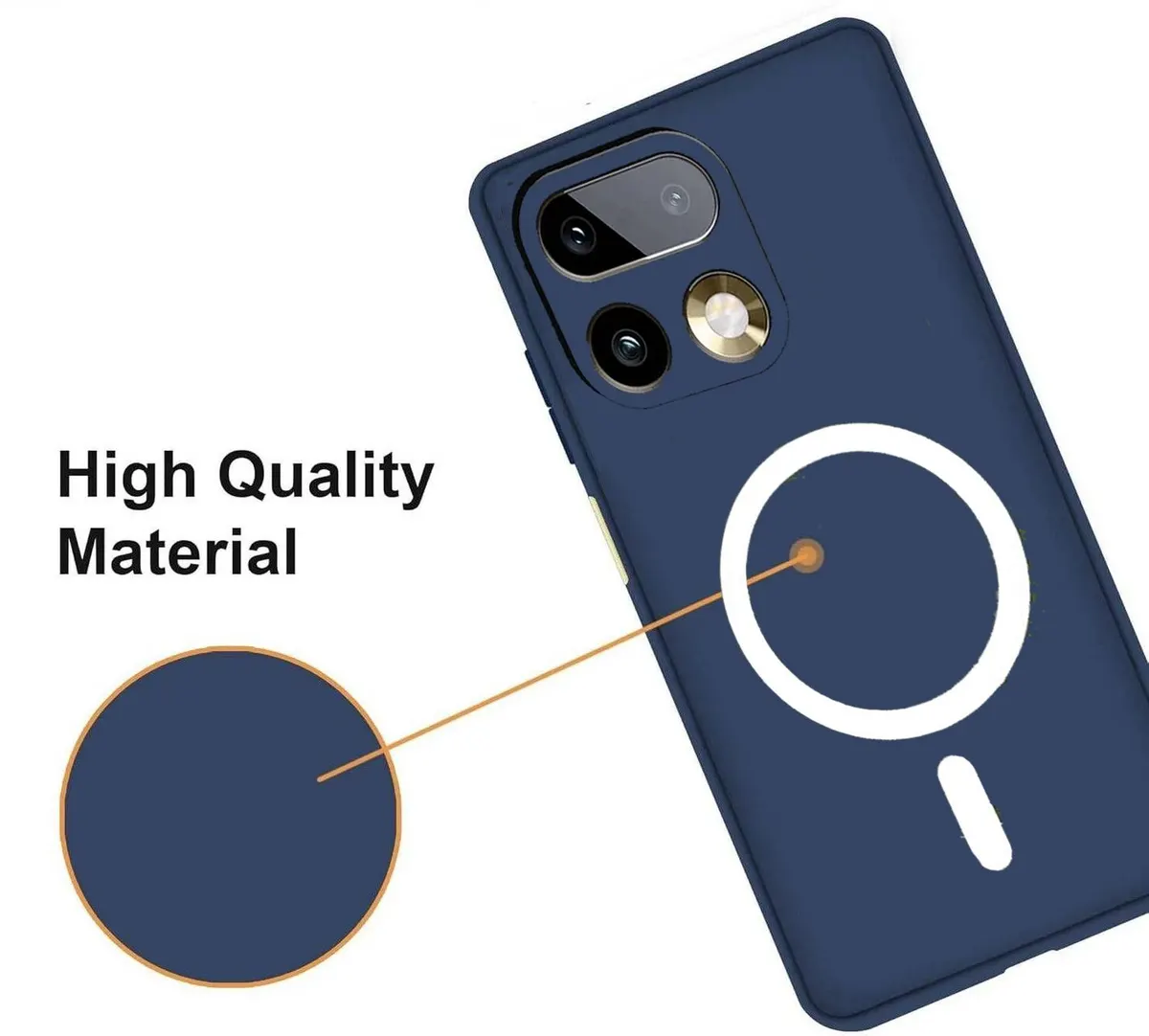 Xolia Back Cover for Realme 16 Pro 5G (Blue, Dual Protection, Silicon, Pack of: 1) — image 4 of 5