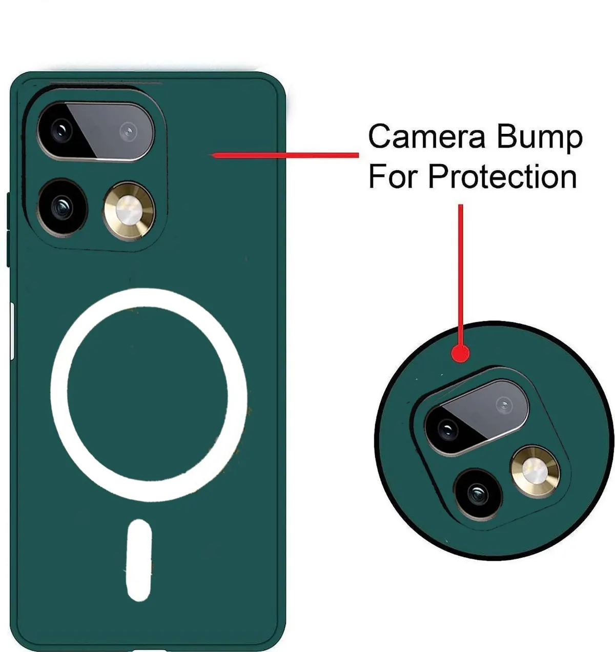 Xolia Back Cover for Realme 16 Pro 5G (Green, Dual Protection, Silicon, Pack of: 1) — image 3 of 5