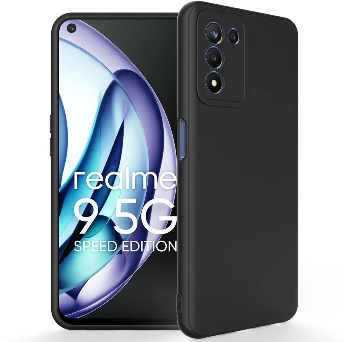 Micvir Back Cover for Realme 9 5G SE (Black, Dual Protection, Silicon, Pack of: 1) — image 2 of 5