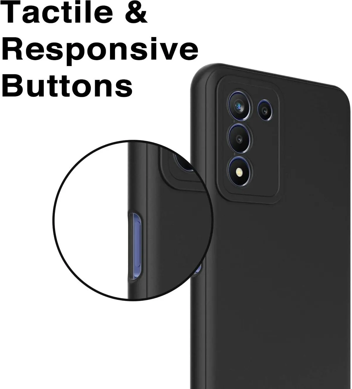Micvir Back Cover for Realme 9 5G SE (Black, Dual Protection, Silicon, Pack of: 1) — image 4 of 5