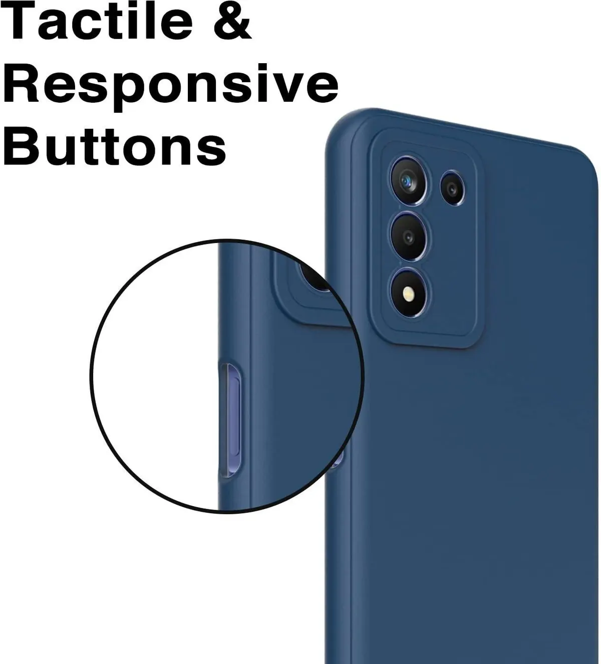 Micvir Back Cover for Realme 9 5G SE (Blue, Dual Protection, Silicon, Pack of: 1) — image 4 of 5