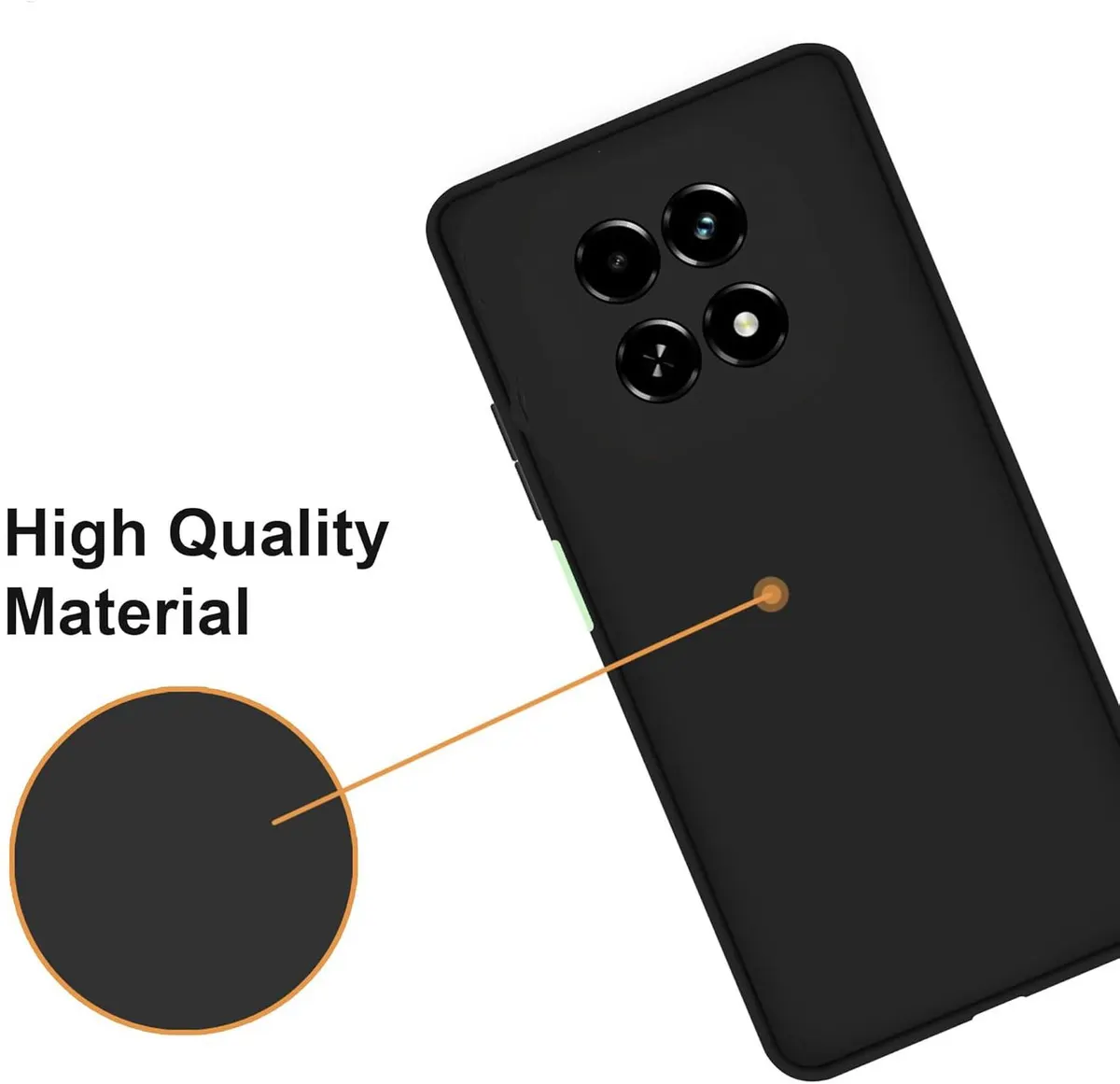 Micvir Back Cover for realme C63 5G (Black, Dual Protection, Silicon, Pack of: 1) — image 3 of 5