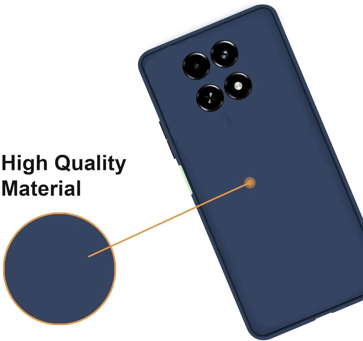 Micvir Back Cover for Realme C63 5G (Blue, Dual Protection, Silicon, Pack of: 1) — image 3 of 5