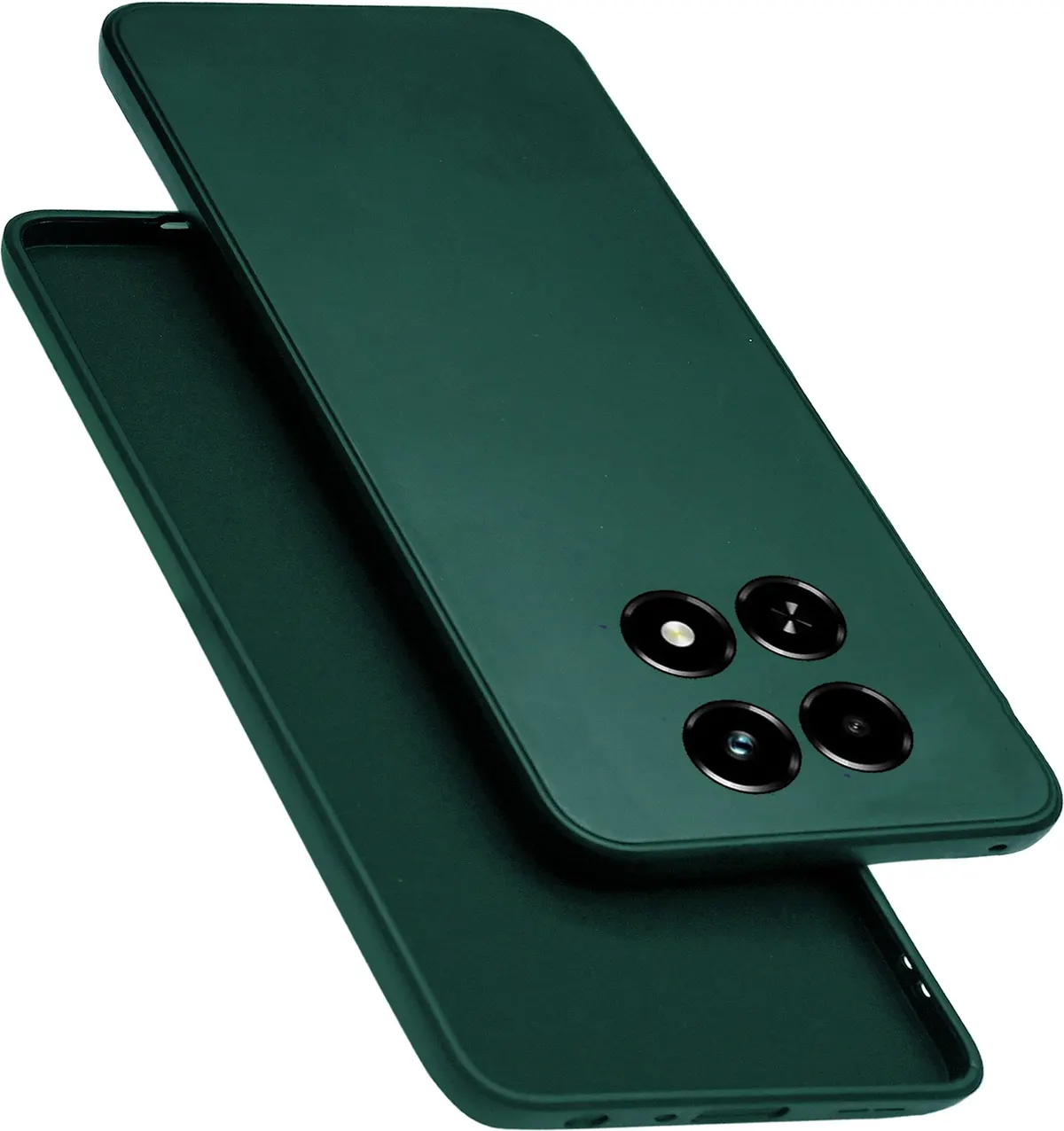 Micvir Back Cover for Realme C63 5G (Green, Dual Protection, Silicon, Pack of: 1)