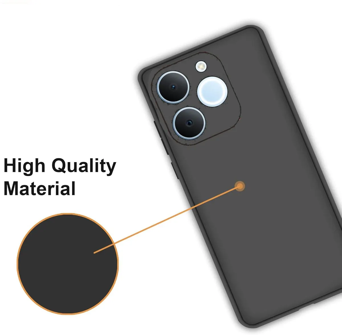 Micvir Back Cover for Realme C71 (Black, Dual Protection, Silicon, Pack of: 1) — image 2 of 5