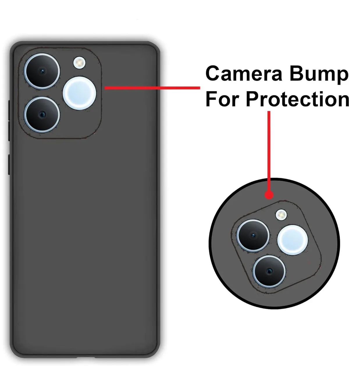 Micvir Back Cover for Realme C71 (Black, Dual Protection, Silicon, Pack of: 1) — image 3 of 5