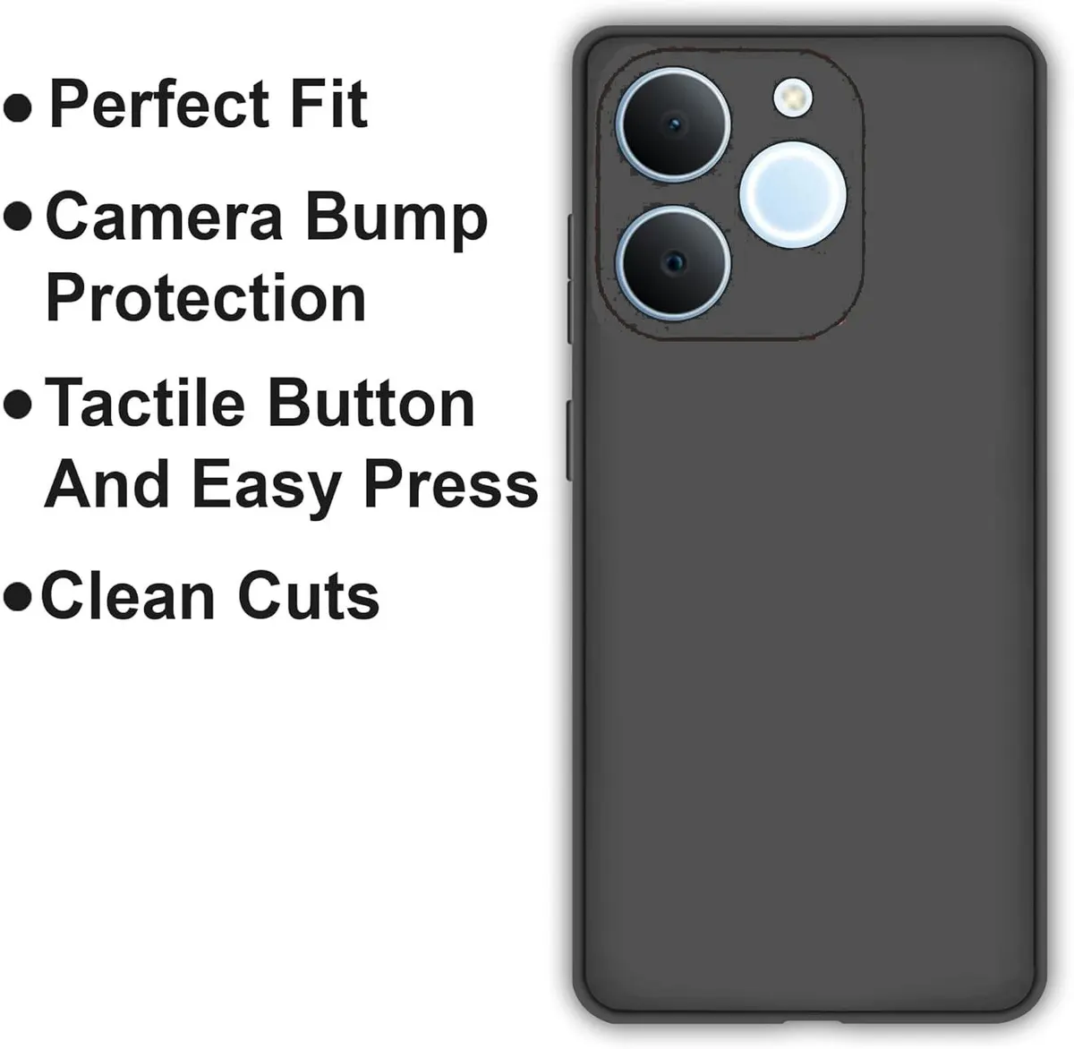 Micvir Back Cover for Realme C71 (Black, Dual Protection, Silicon, Pack of: 1) — image 4 of 5