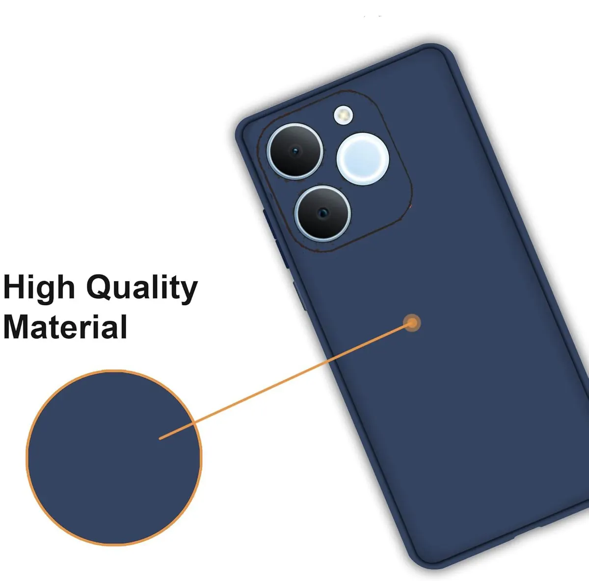 Micvir Back Cover for Realme C71 (Blue, Dual Protection, Silicon, Pack of: 1) — image 2 of 5