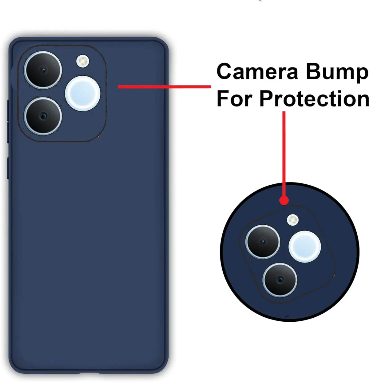 Micvir Back Cover for Realme C71 (Blue, Dual Protection, Silicon, Pack of: 1) — image 3 of 5