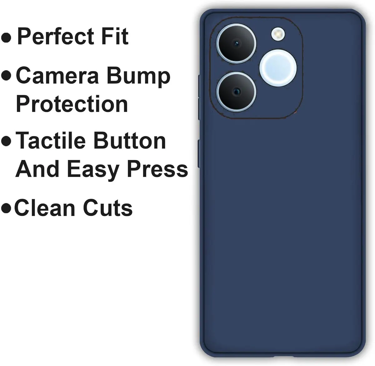 Micvir Back Cover for Realme C71 (Blue, Dual Protection, Silicon, Pack of: 1) — image 4 of 5