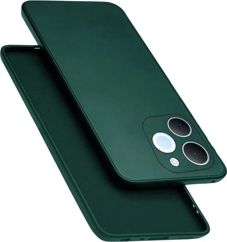 Micvir Back Cover for Realme C71 (Green, Dual Protection, Silicon, Pack of: 1)