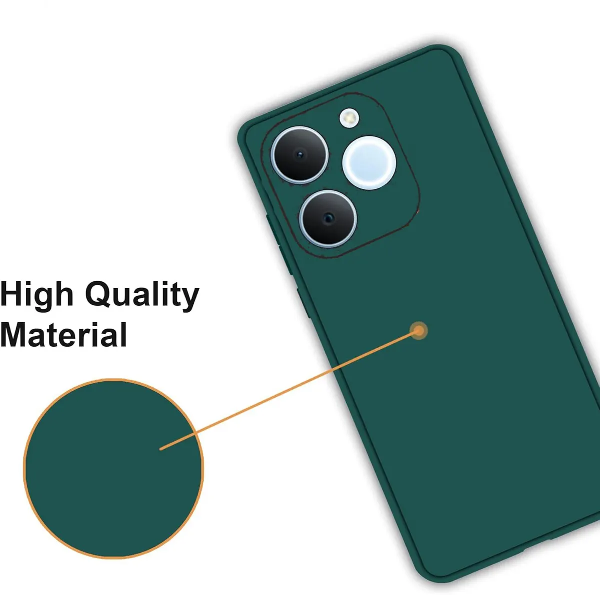 Micvir Back Cover for Realme C71 (Green, Dual Protection, Silicon, Pack of: 1) — image 2 of 5