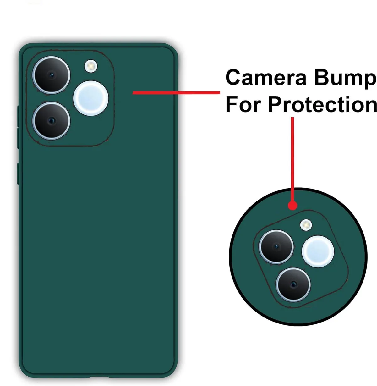Micvir Back Cover for Realme C71 (Green, Dual Protection, Silicon, Pack of: 1) — image 3 of 5