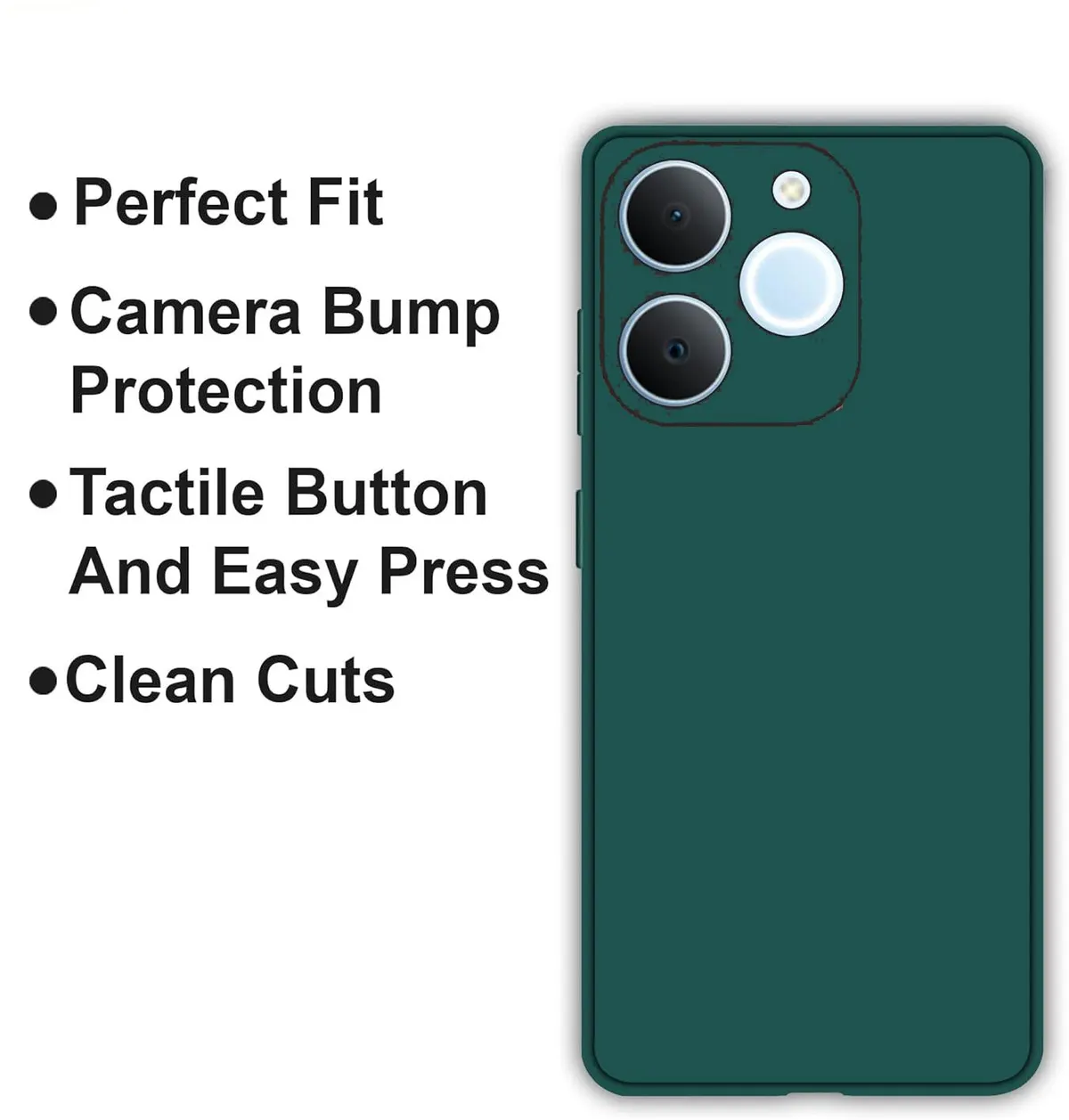 Micvir Back Cover for Realme C71 (Green, Dual Protection, Silicon, Pack of: 1) — image 4 of 5